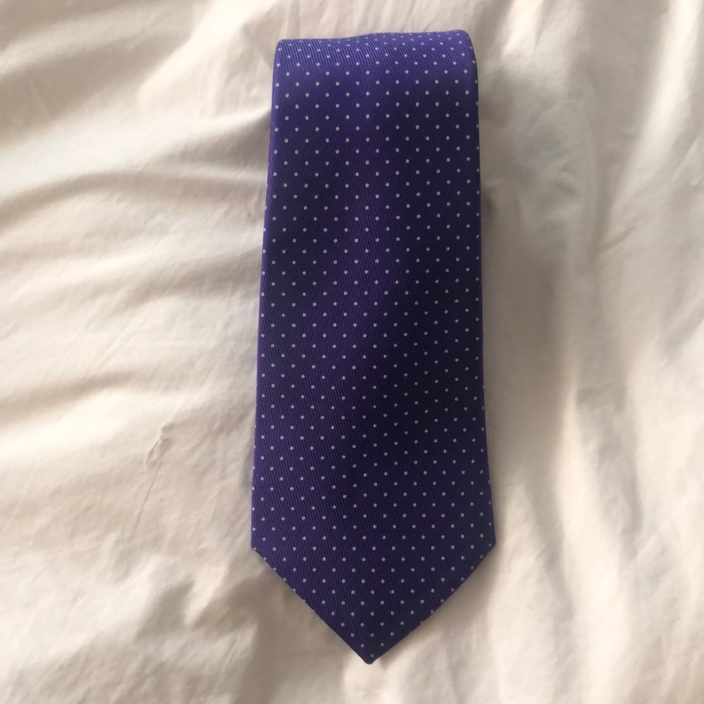 Purple Polka Dot Silk Tie / Turnbull & Asser